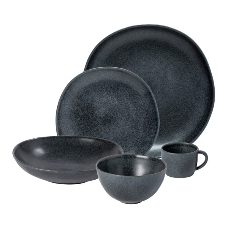 Livia 5pc Place Setting - Matte Black