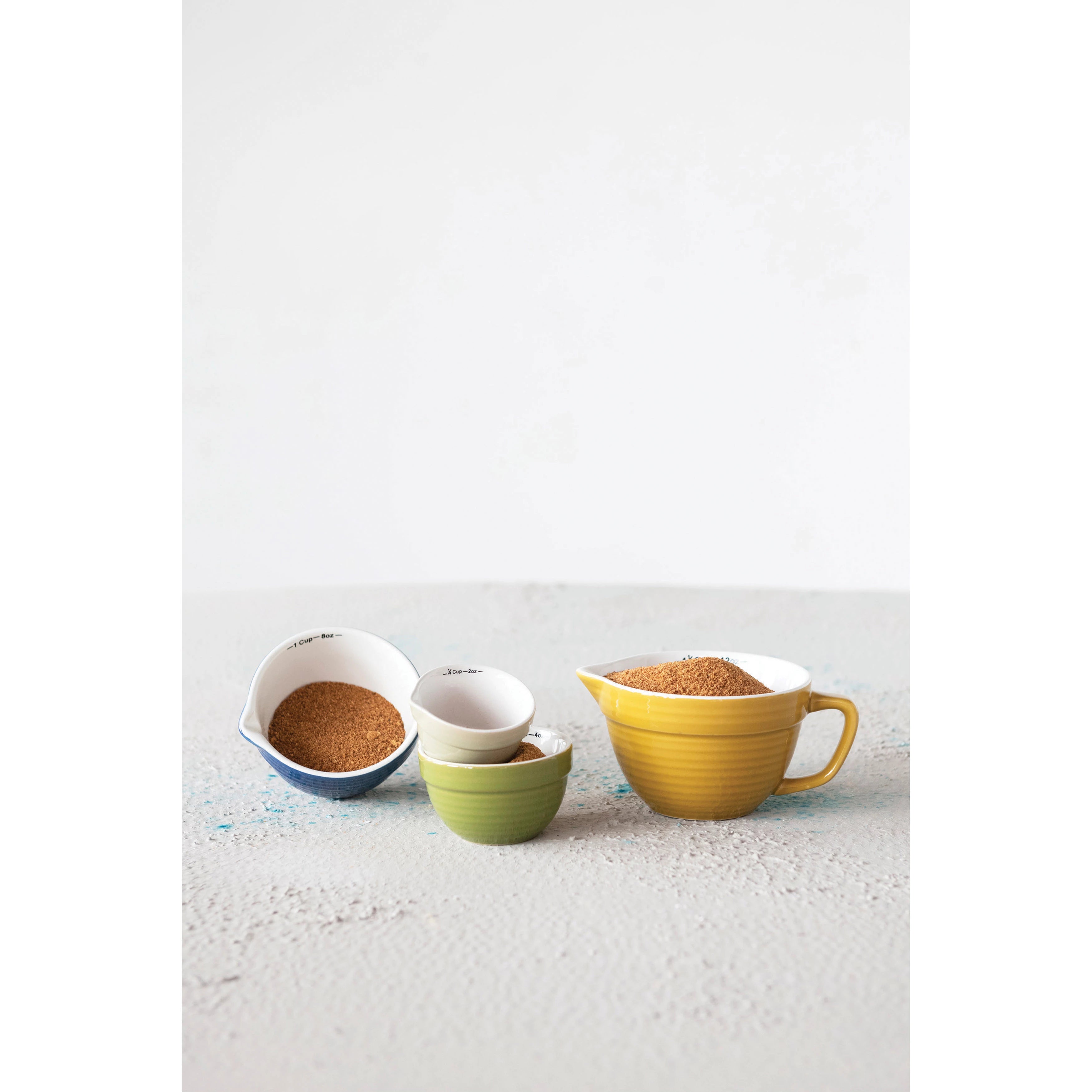 Batter Bowl Measuring Cups - Earth Tones