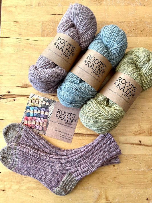 Pure and Simple Sock Pattern – Roots & Rain Yarns