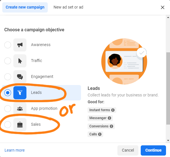 Choosing a Facebook Campaign Objective for Kickstarter ads