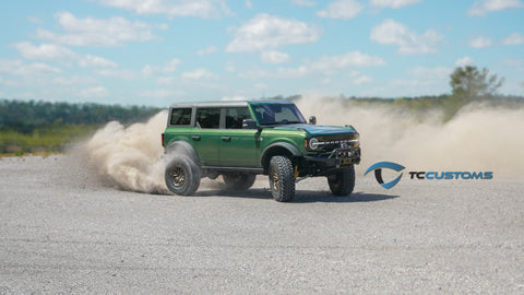 Bronco doing donuts