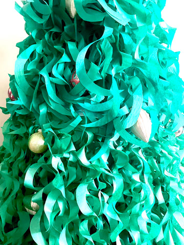 paper christmas tree recycled