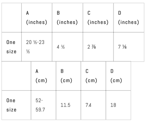 TCC Hat Size Chart