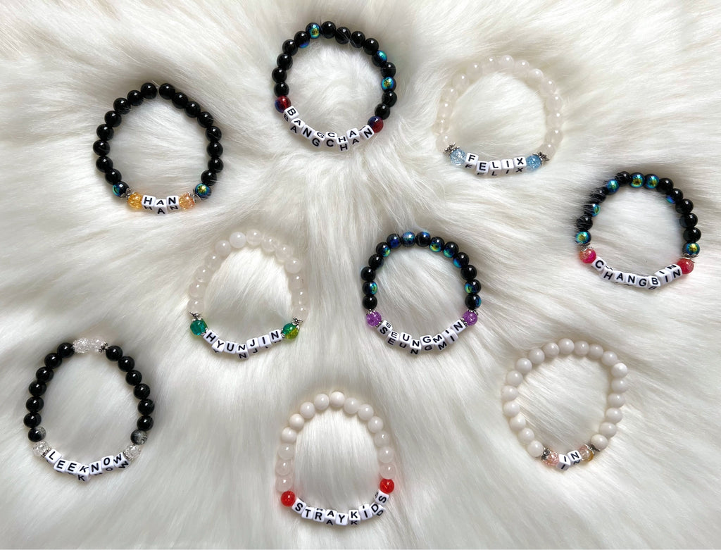 Twice Inspired Kpop Fan Colour Beaded Bracelets Bias Names 