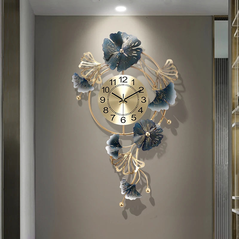 Horloge murale de grande taille au design moderne et luxueux – Décoration élégante et inhabituelle pour le salon