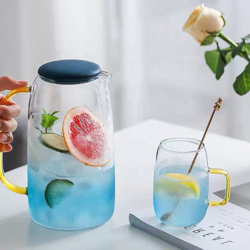 Ensemble de Bouilloire Fraîche de Couleur de 1400ml avec Tasses, 7 piece