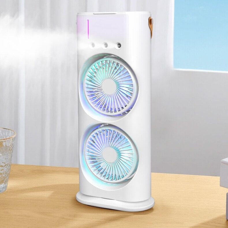 Humidificateur Portable et Ventilateur 3 en 1 - Climatiseur Personnel avec Refroidissement par Eau pour Bureau