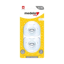 Medela Soft Silicone Soothers Assorted Colours 6-18months | 2 pack