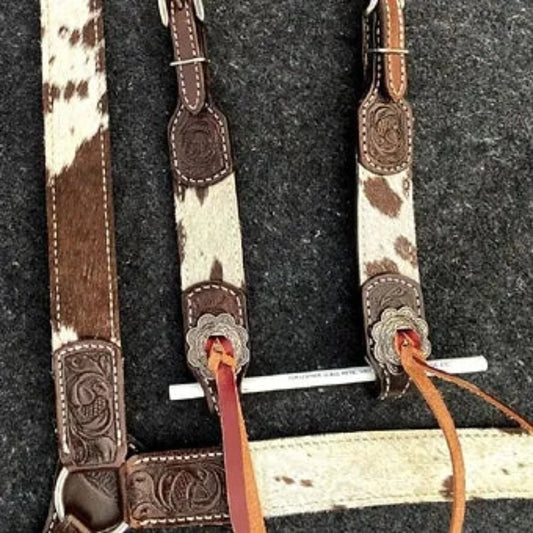 Klassy Cowgirl Argentina Cow Leather Louis Vuitton One Ear Headstall and  Breast Collar Set.