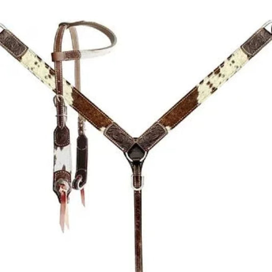 Klassy Cowgirl Leather Single Ear Headstall & Breast Collar Set w/ Louis  Vuitton Inlays - Carolina Tack Supply Inc