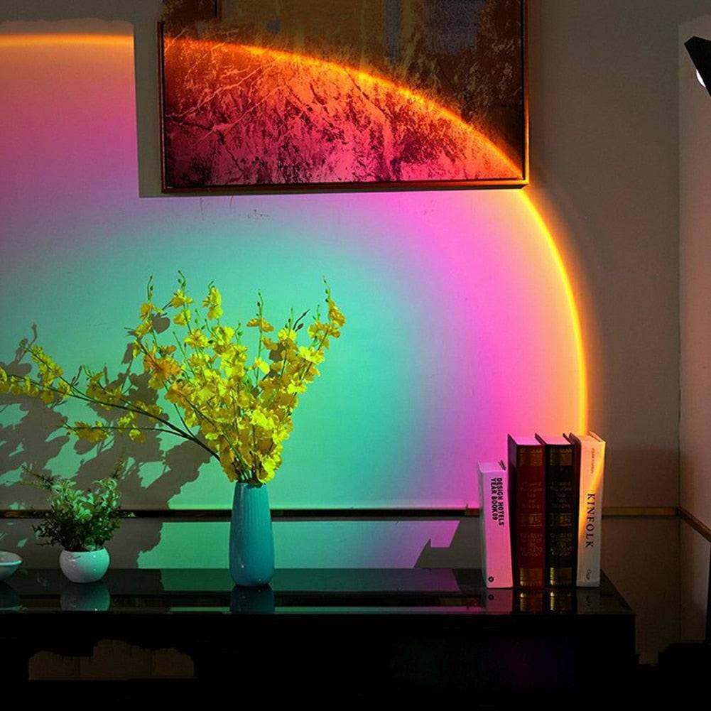 rainbow sunset projector