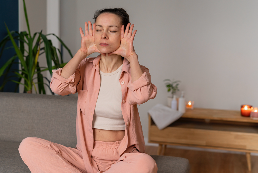 Visual guide titled 'Is Face Yoga Right for You?', exploring the suitability and advantages of face yoga for individuals looking to enhance facial health and aesthetics through natural exercises.