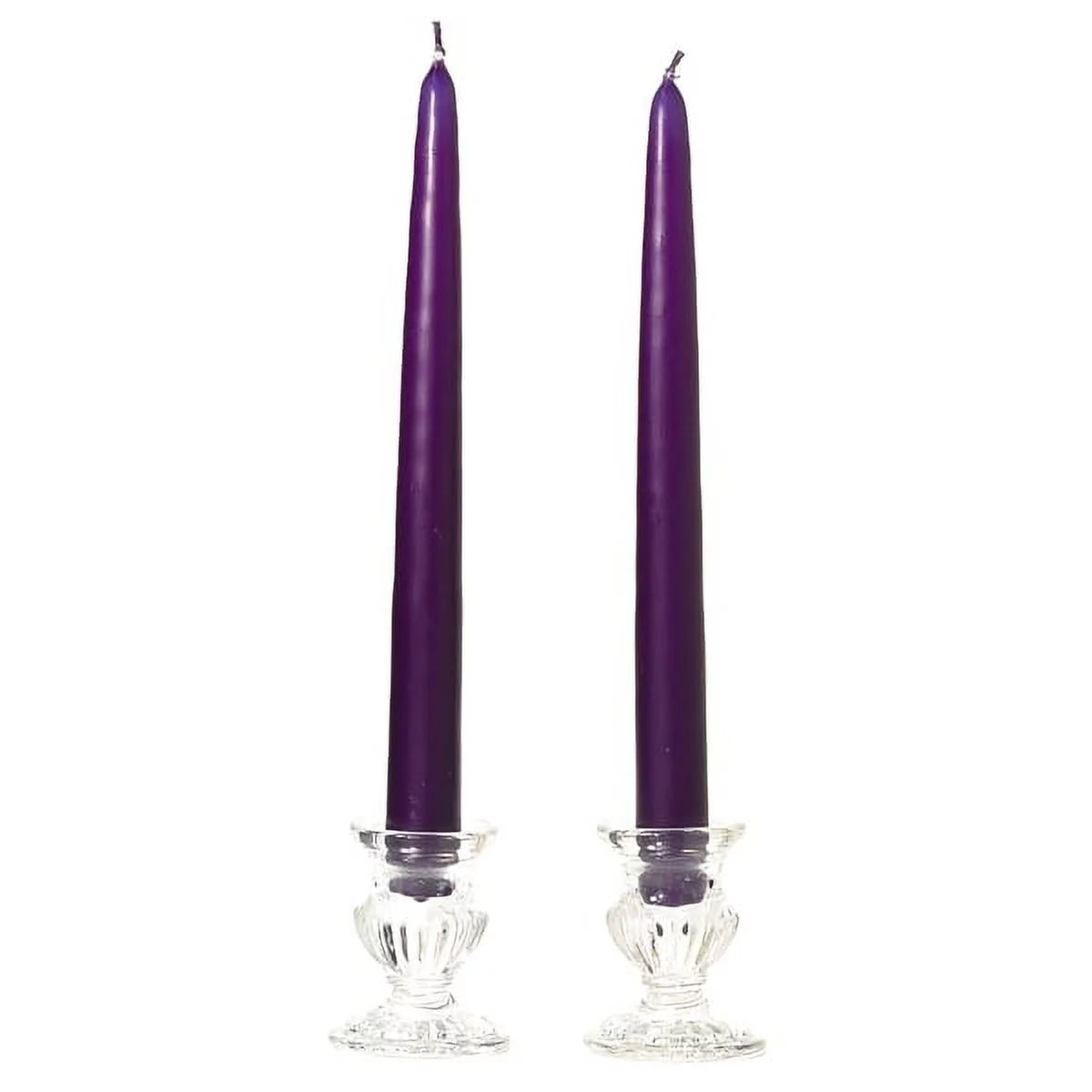1 Pair Taper Candles Unscented 15 Inch Lilac Tapers .88 in. diameter x 15 in. tall