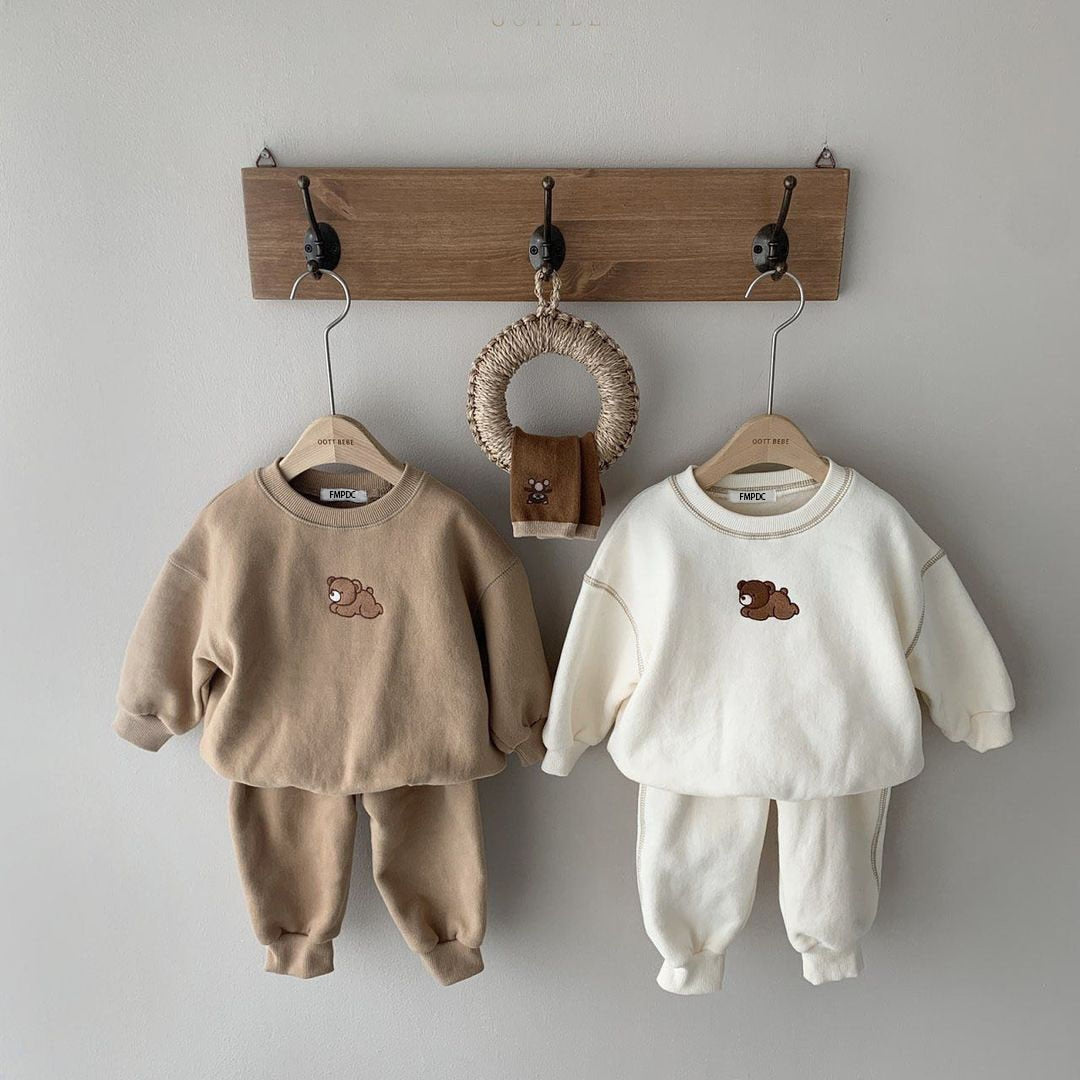 Cute Bear Matching Baby Tracksuit Set - Bambino House product image