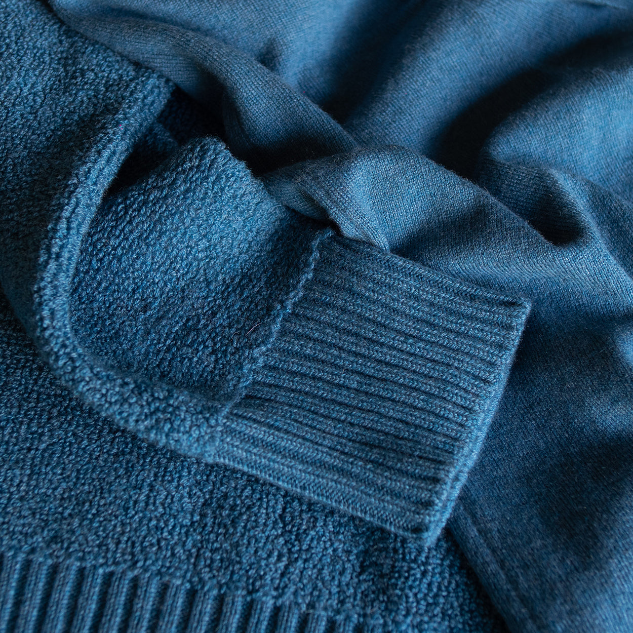 Close up of cashmere jumper