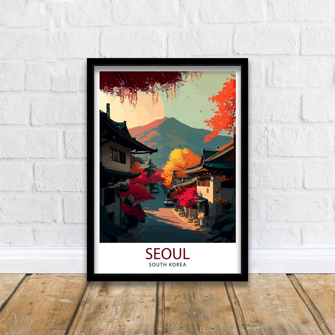 Seoul Korea Travel Poster Seoul Wall Decor Korea Travel Poster ...