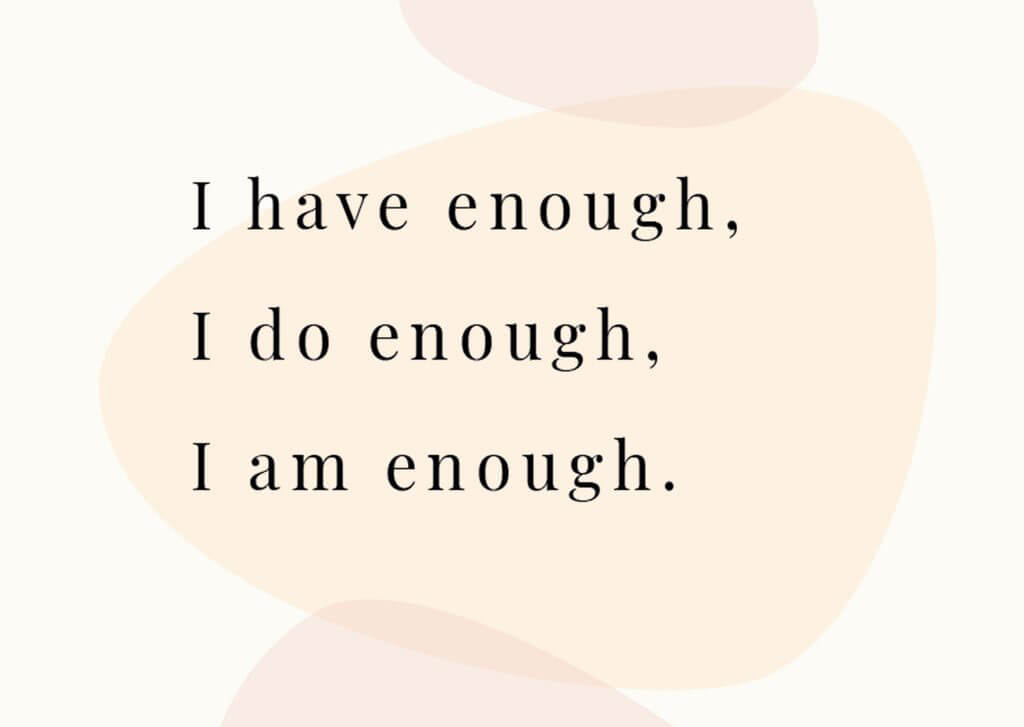 Balance affirmation cards by Bold Tuesday - I have enough, I do enough, I am enough