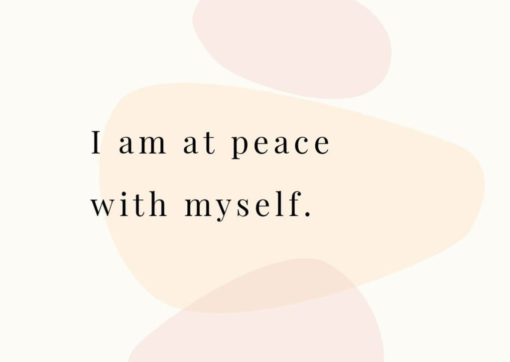 Balance affirmation cards - I am at peace with myself