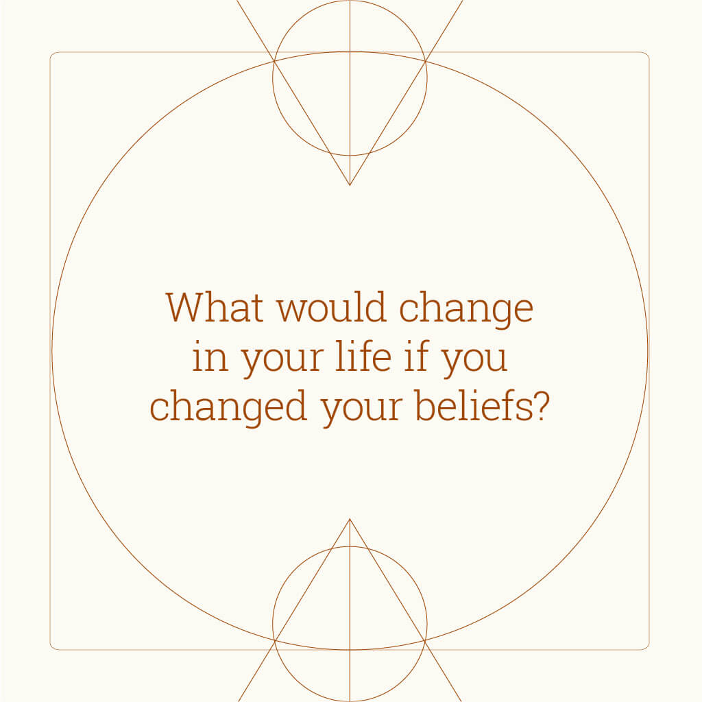 Powerful questions - affirmation cards - what would change if you changed your beliefs?