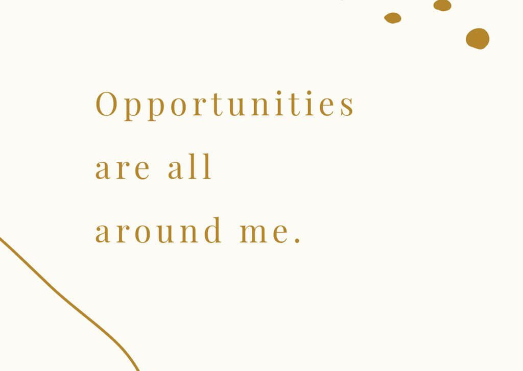 Wealth affirmation cards - Opportunities are all around me