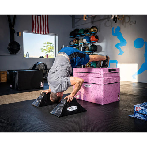 Handstand pushups with Plyo box