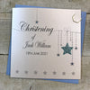 Personalised Blue Christening Day Card