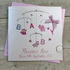 Personalised Baby Girl Mobile Card