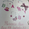 Personalised Baby Girl Mobile Card