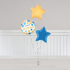 Blue and Gold Dots Birthday Bunch