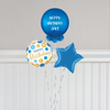 Blue and Gold Dots Orb Birthday Bunch