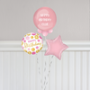 Pink and Gold Dots Orb Birthday Bunch