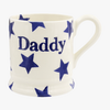Emma Bridgewater Daddy Blue Star 1/2 Pint Mug