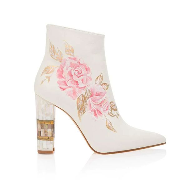 Unique wedding shoes - Freya Rose floral boots