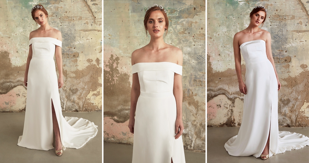 Sabina Motasem minimalist wedding dress