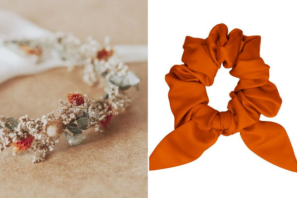 Pumpkin wedding theme bridal accessories