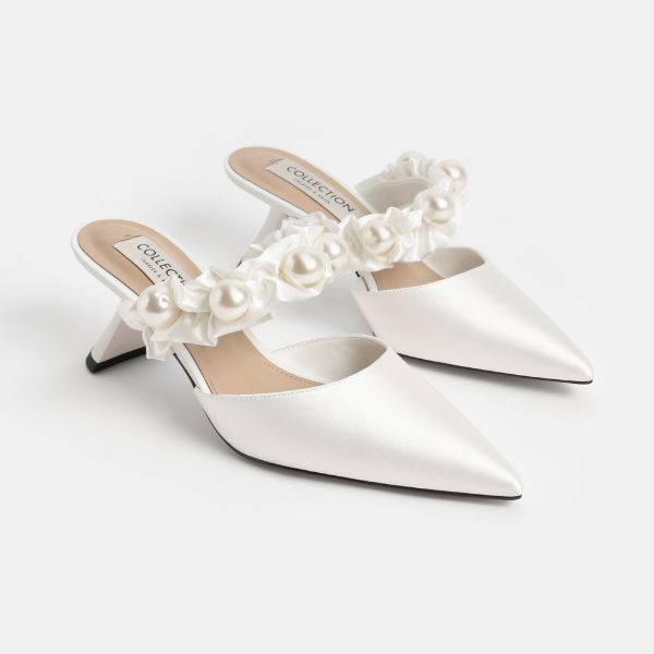 shoes for brides - Charles & Keith embellished pearl mules