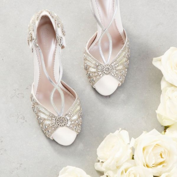 shoes for brides - cinderella mid sandals