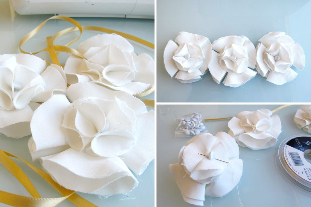 how to make a fabric flower decoration