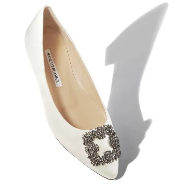 shoes for brides - Manolo hangisflat ballet shoes