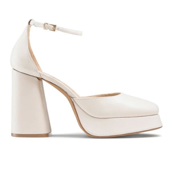 shoes for brides - Russell & Bromley white platform shoes