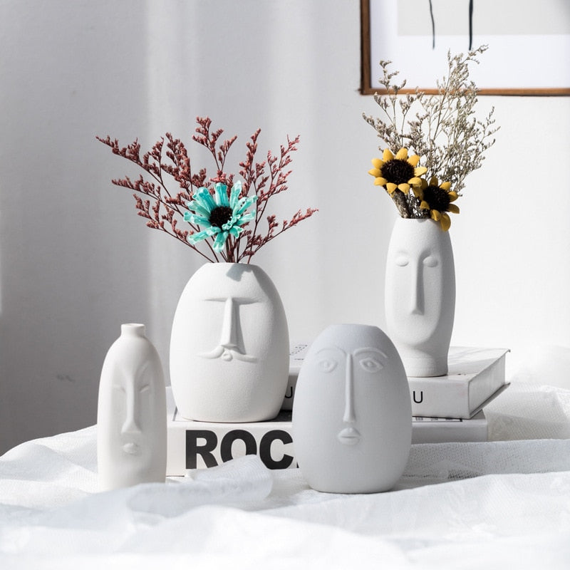 Nordic Decor Face Shape Flower Vase 【一部予約販売】 www