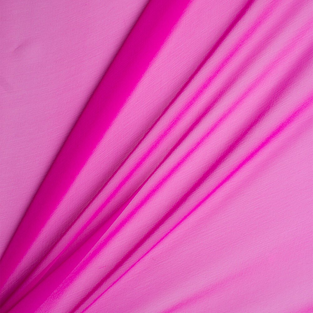 Electric Pink Silk Chiffon<br />