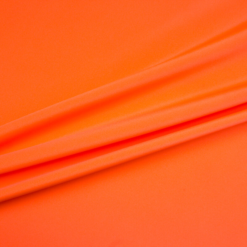 Get the look:<br />Fluorescent Orange Silk Marocain Crêpe