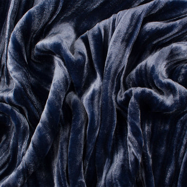 Alpine Crushed Velvet Navy | Medium Weight Velvet Fabric | Home Decor  Fabric | 54 Wide