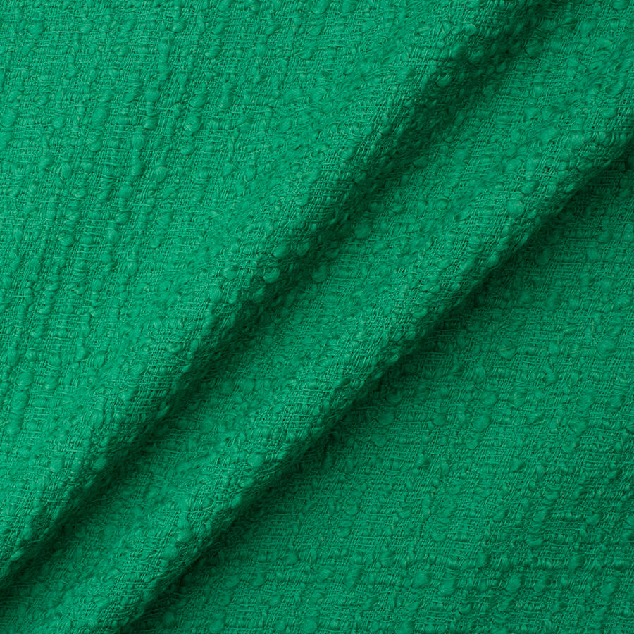 Emerald Green Wool Blend Bouclé