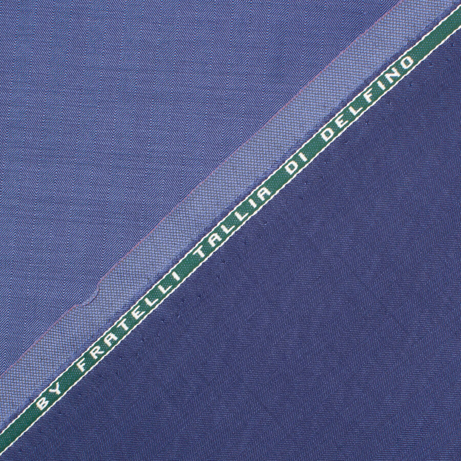 Rich Blue 17 Micron Solaro Wool Suiting by Fratelli Tallia Di Delfino