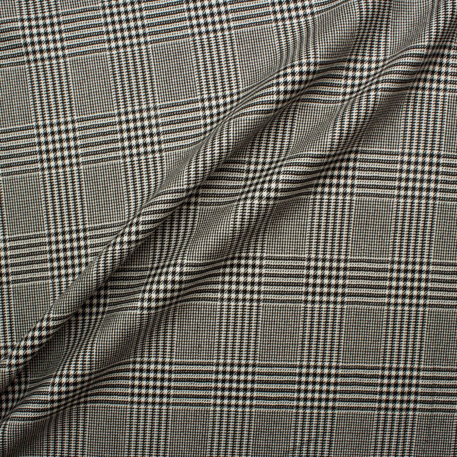 Prince of Wales Check Worsted Spun Cashmere by Loro Piana<br />