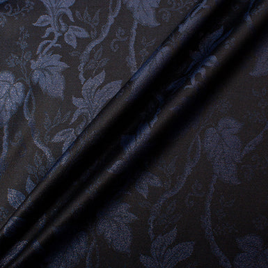 Navy Vegan Shadow Stripe Fabric - B. Black & Sons Fabrics