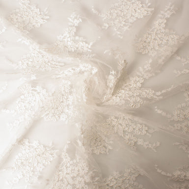 Polyester Corded Lace: Soft Cream