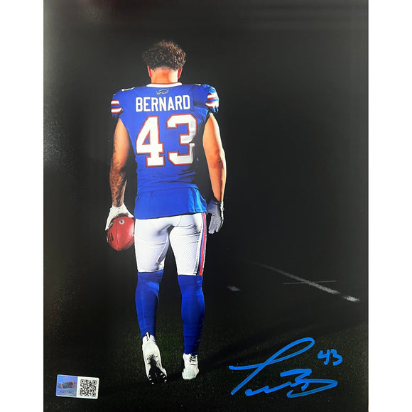 Steve Tasker Signed Buffalo Bills White Jersey Running With Ball 8x10 Photo